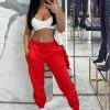 Fashion Nova Sweatpants Stole Your Boyfriend's Oversized Jogger - Red