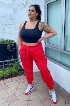 Fashion Nova Sweatpants Stole Your Boyfriend's Oversized Jogger - Red