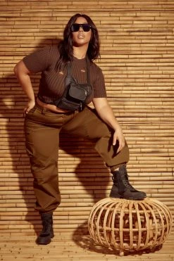 Fashion Nova Amelia Oversized Cargo Pants - Olive