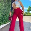 Budget 🔔 Fashion Nova Victoria High Waisted 👗 Dress Pants - Red ⭐ 1 Fashion Nova Victoria High Waisted Dress Pants - Red