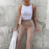 Fashion Nova Victoria High Waisted Dress Pants - Taupe