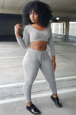 Fashion Nova Wanderlust Leggings - Grey