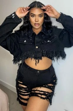 Brand new โจ Fashion Nova Yes Now Distressed Bermuda Shorts - Black ๐ 21 Fashion Nova Yes Now Distressed Bermuda Shorts - Black