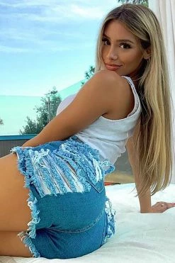 Hot Sale ๐คฉ Fashion Nova Yes Now Distressed Bermuda Shorts - Light Blue Wash โ 19 Fashion Nova Yes Now Distressed Bermuda Shorts - Light Blue Wash