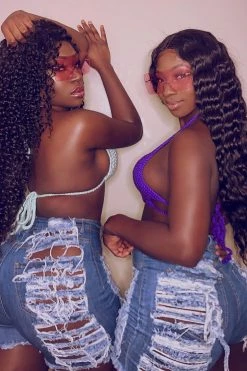 Fashion Nova Yes Now Distressed Bermuda Shorts - Medium Blue Wash